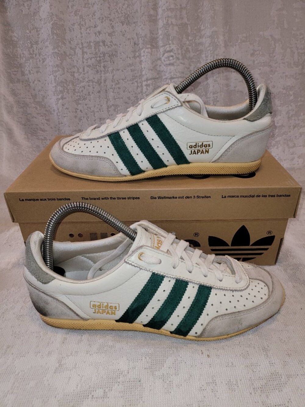 Adidas Originals Japan Off White Collegiate Green Orange Tint Women's Size 7.5